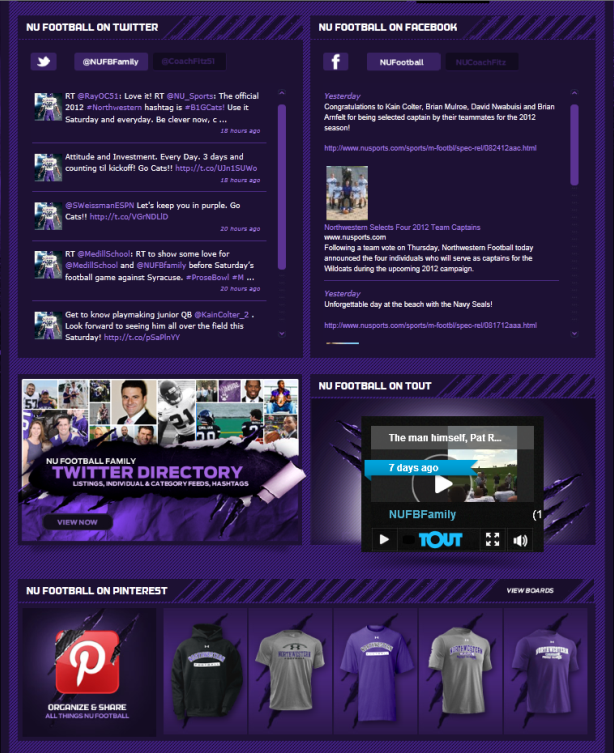 Northwestern Football – Social Media Hub Launch
