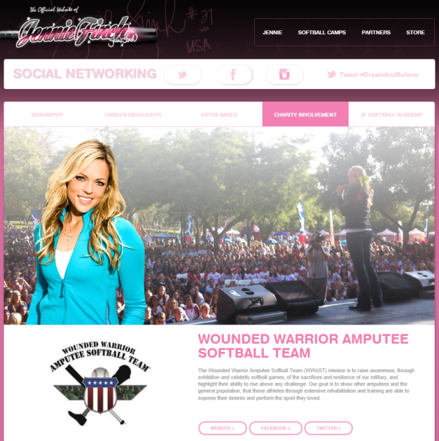 Jennie Finch – Official Site v2 Launch